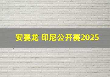 安赛龙 印尼公开赛2025